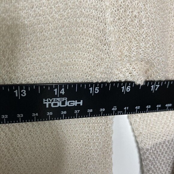 Market & Spruce Linen Blend Open Front Color Block Striped Cardigan Duster Top-M - Picture 8 of 10